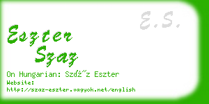 eszter szaz business card